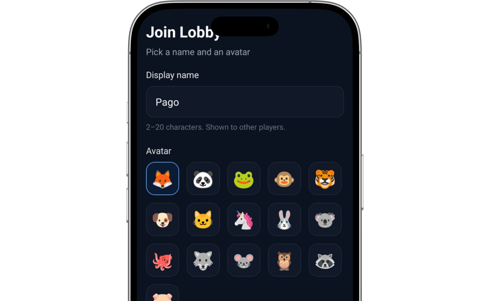 Friends join in seconds screenshot