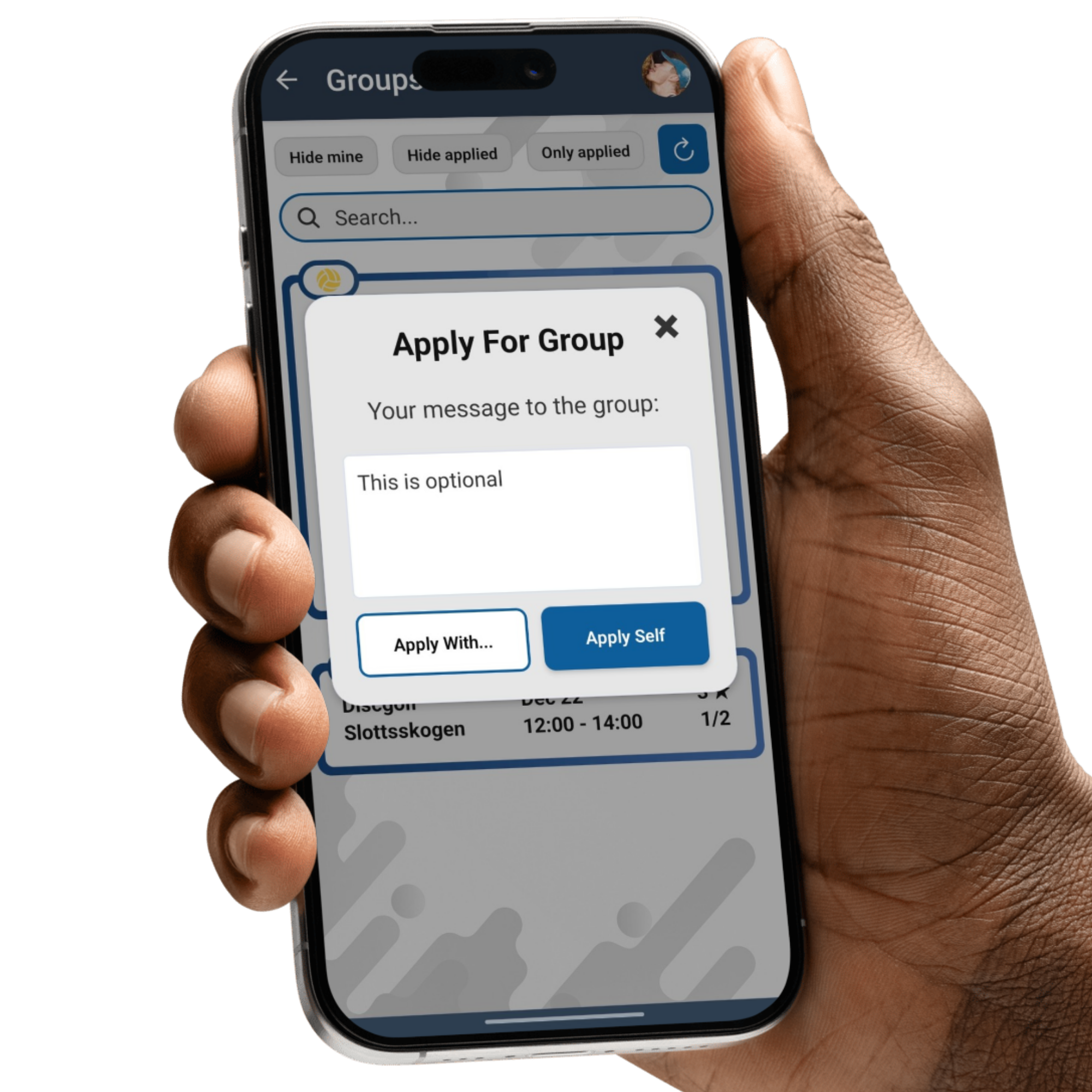 Apply in one tap screenshot